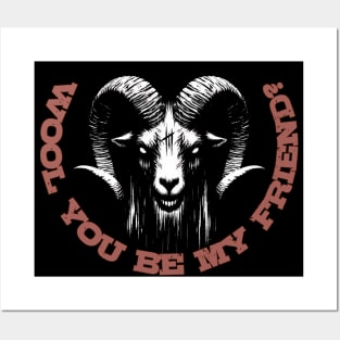 Charming and Friendly Satanic Ram Goat Posters and Art